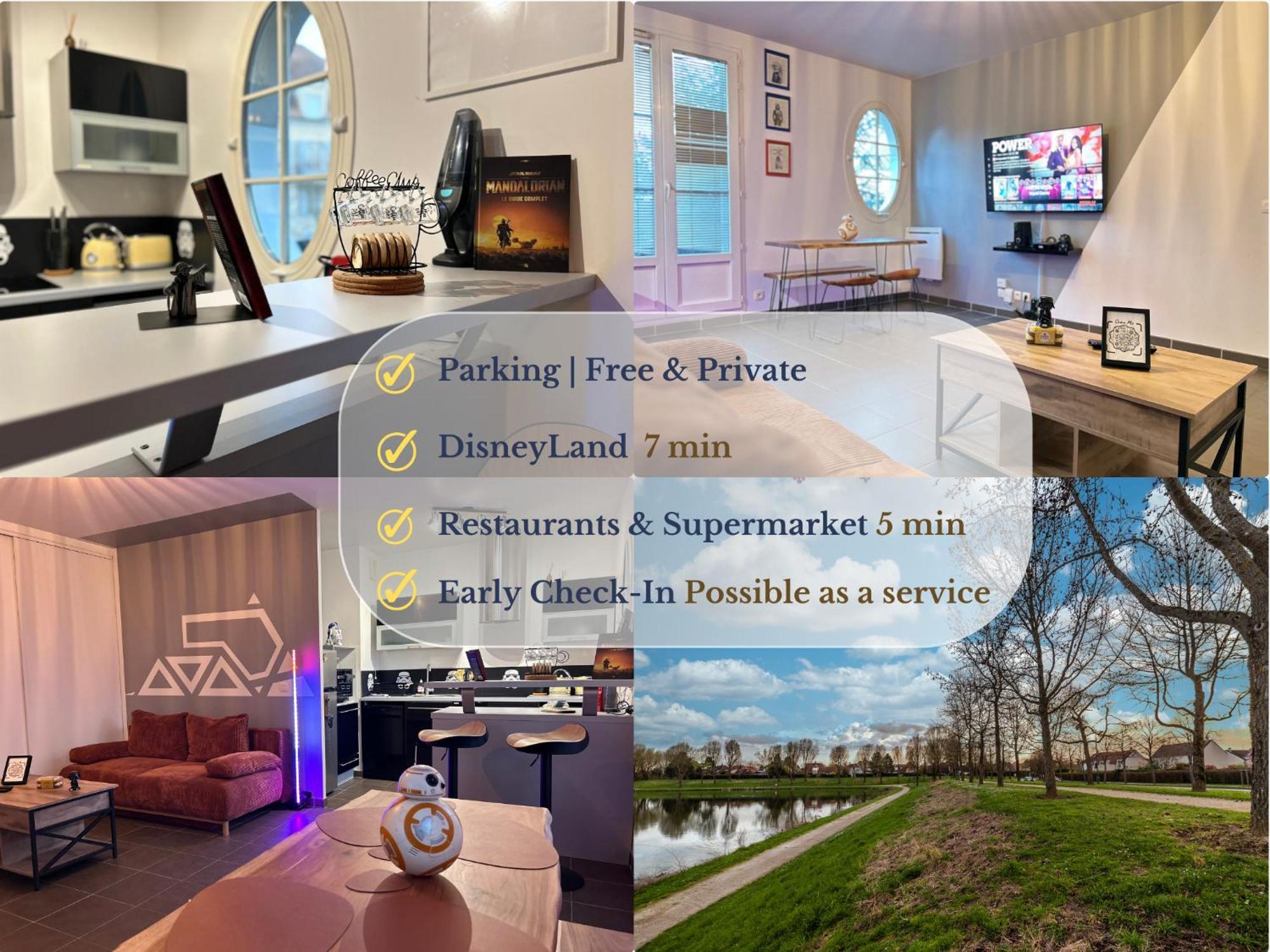 Once Upon A Time - 7Min From Disneyland - Free Private Parking - Self Checkin - Balcony - Barbecue Маньи-ле-Онгр Экстерьер фото